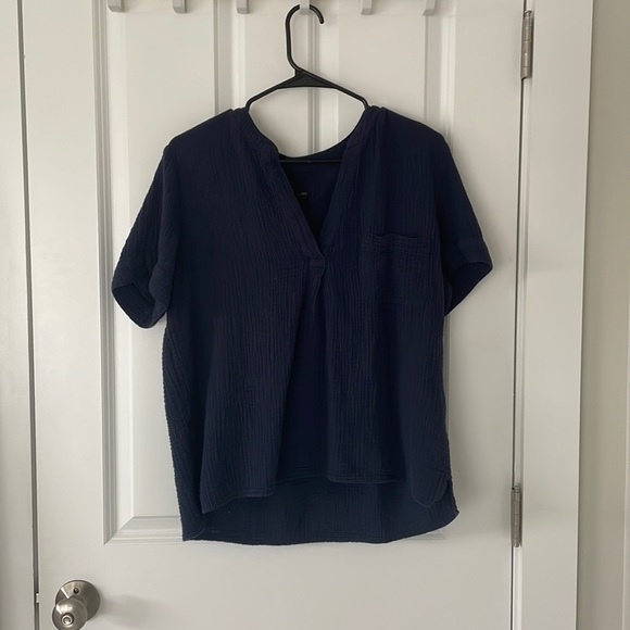 J. Crew Tops J Crew Gauze Popover Blouse Poshmark